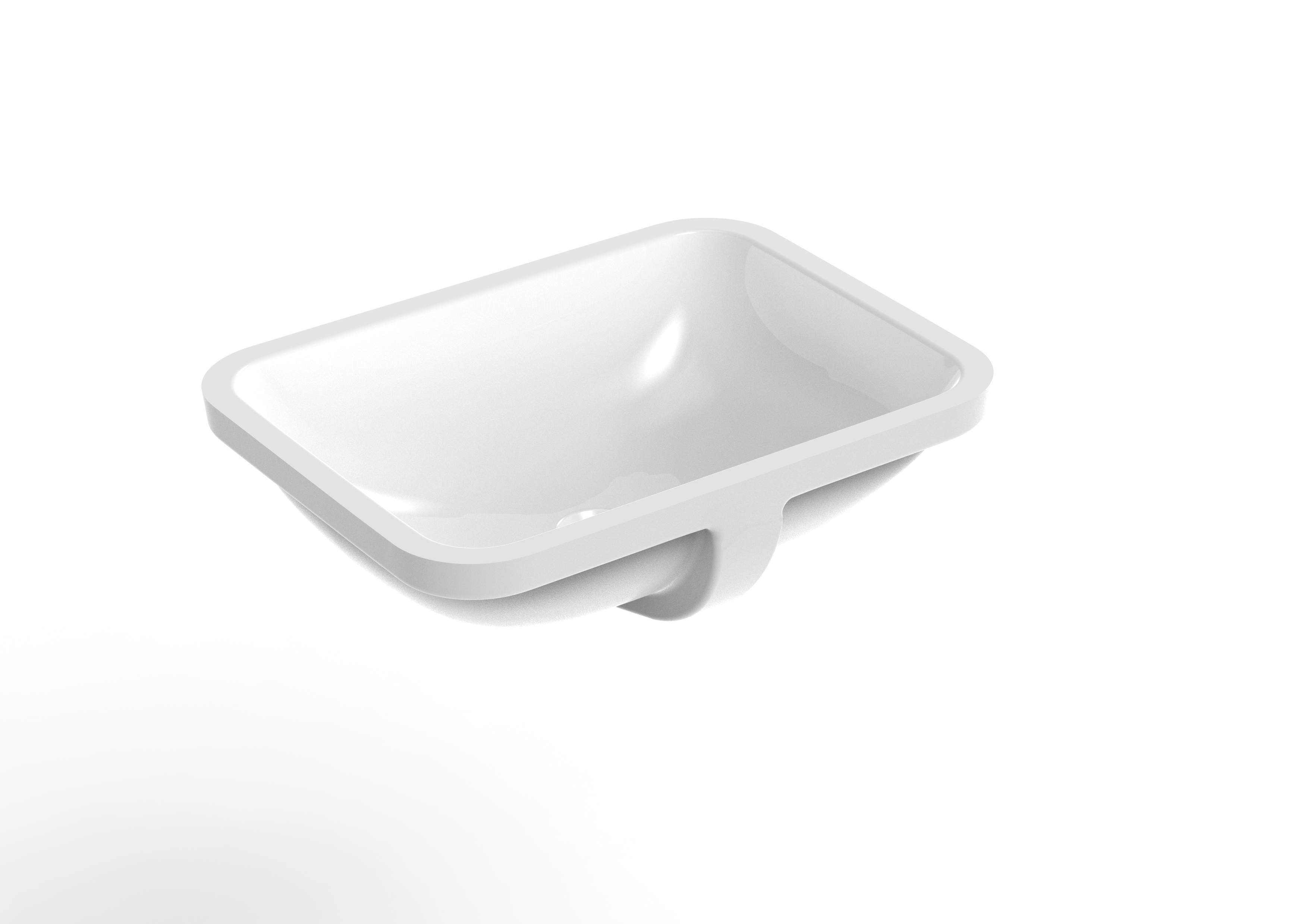 SIENNA/REGENCY 55x40cm undermount washbasin - Gloss White