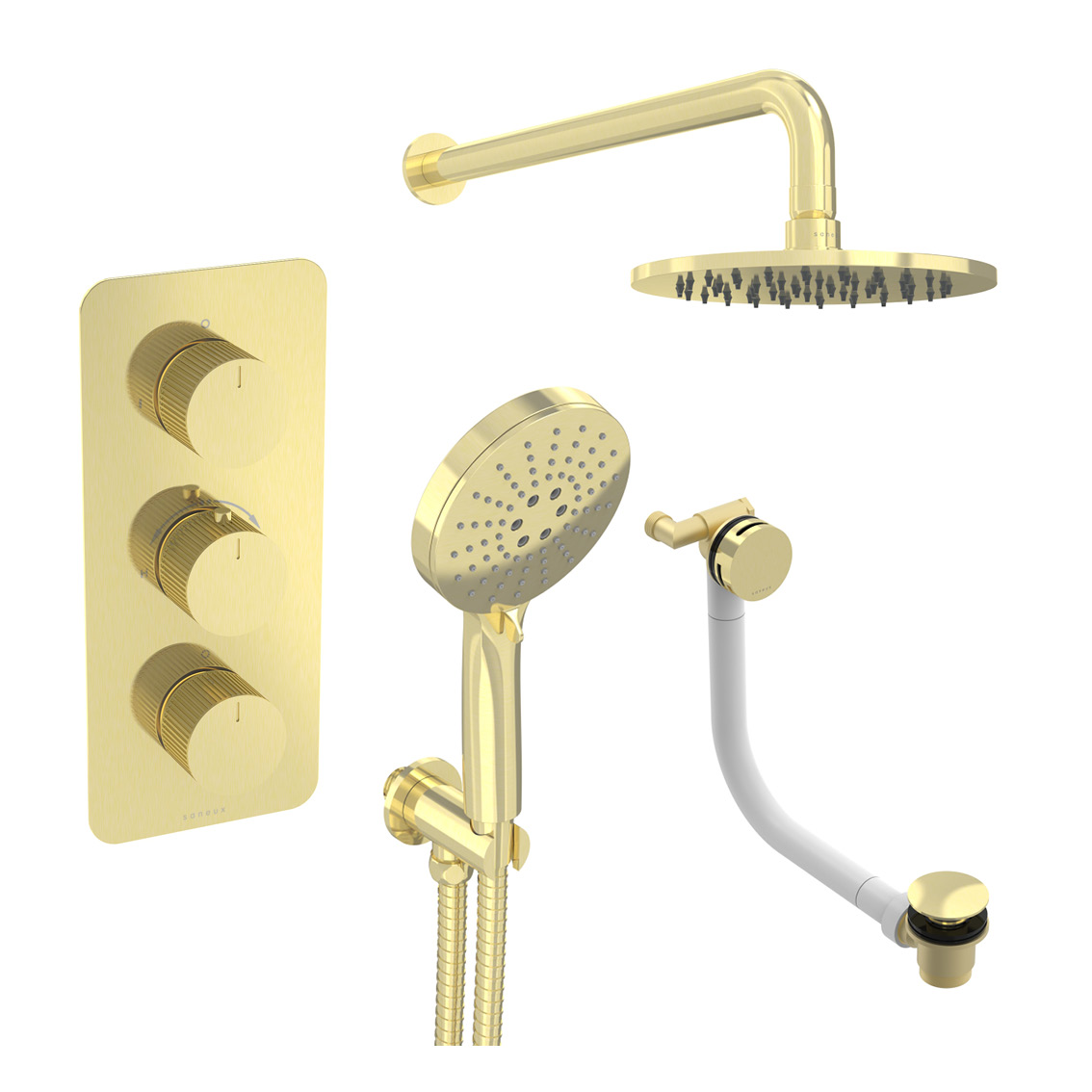 COS 3 way shower kit - w/ 3 Function Handset & Bath filler & Shower ...