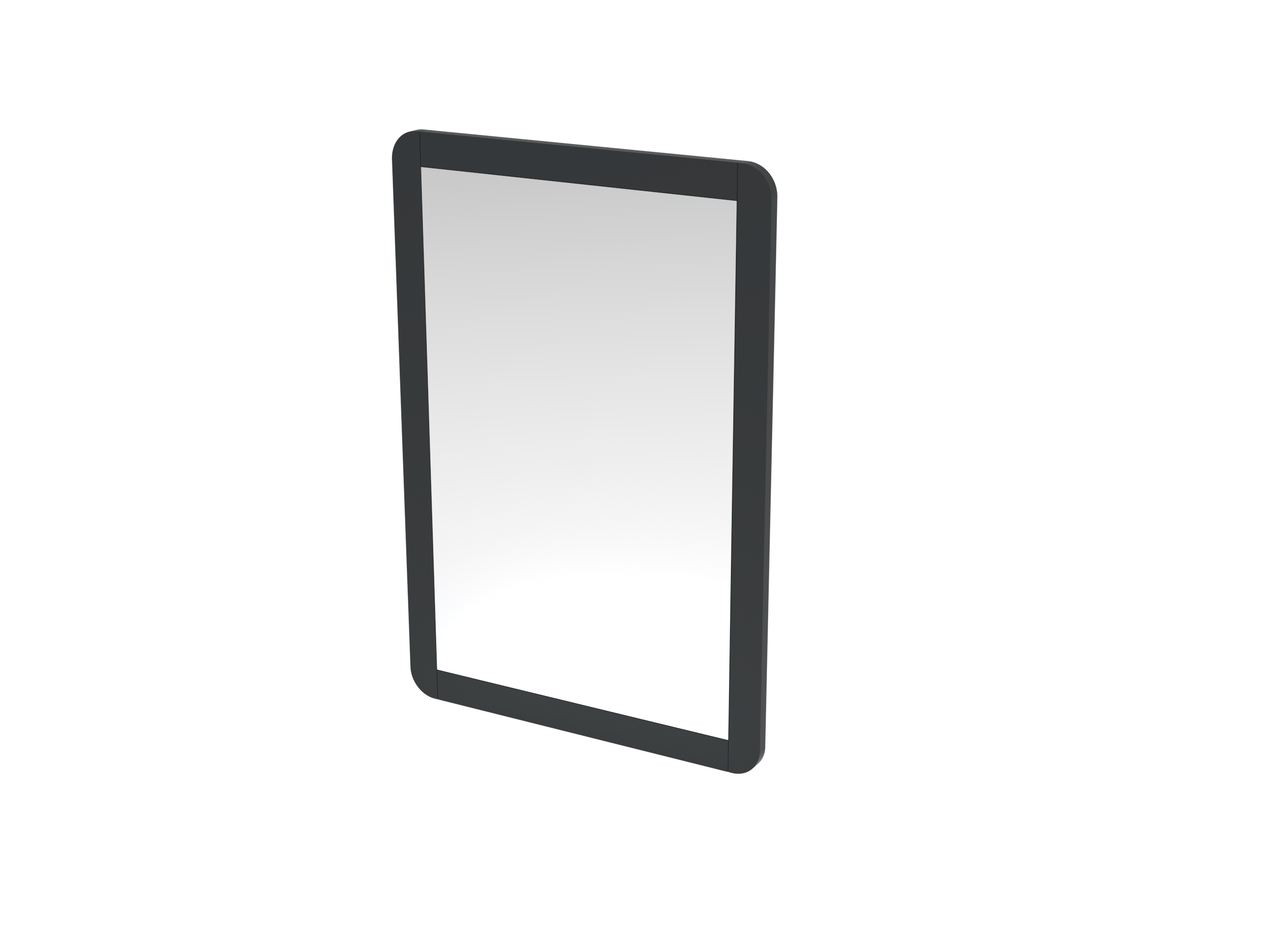 HYDE 55cm 1 door recessed electric mirror (RH) Matte Anthracite