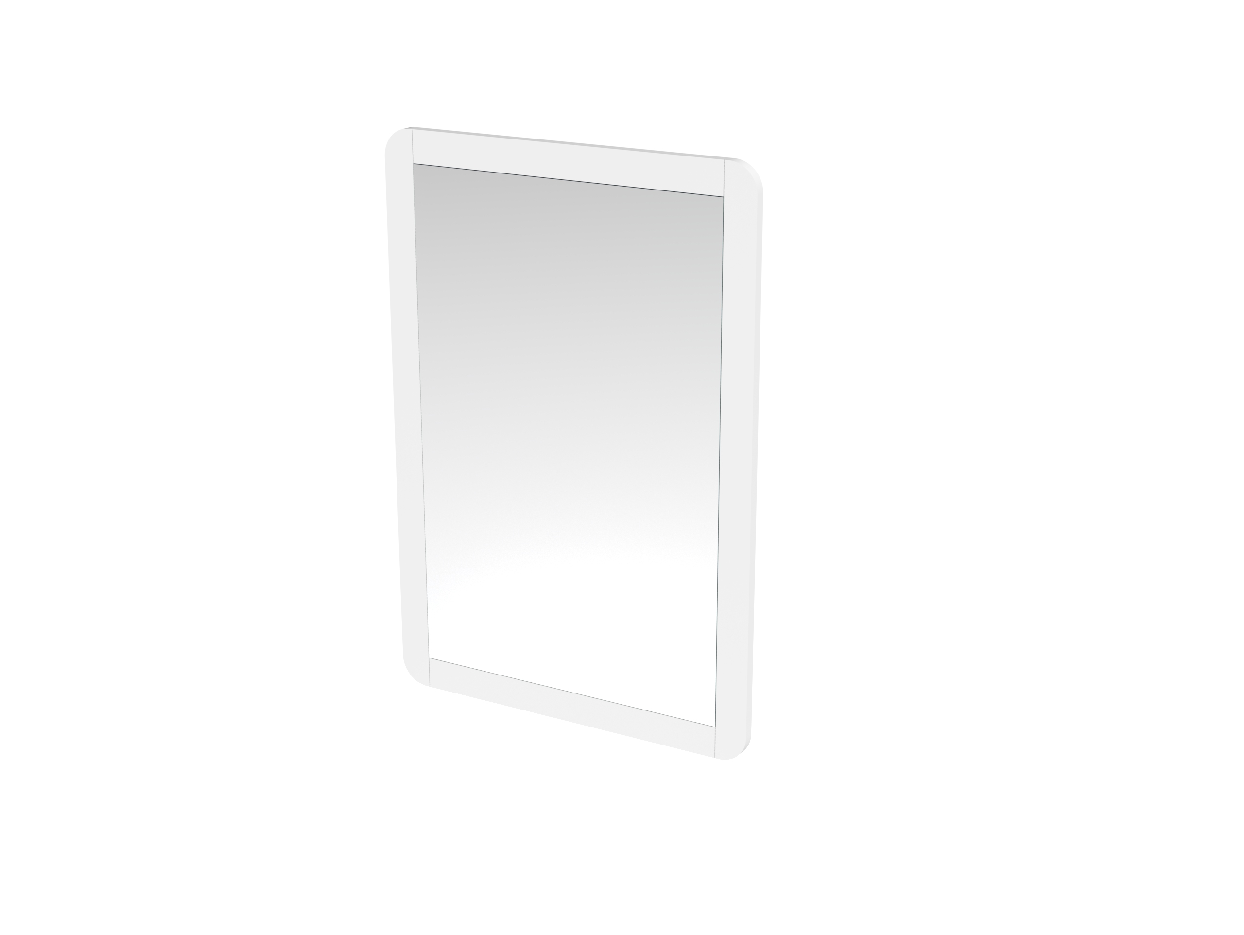 HYDE 55cm 1 door recessed electric mirror (RH) Matte White