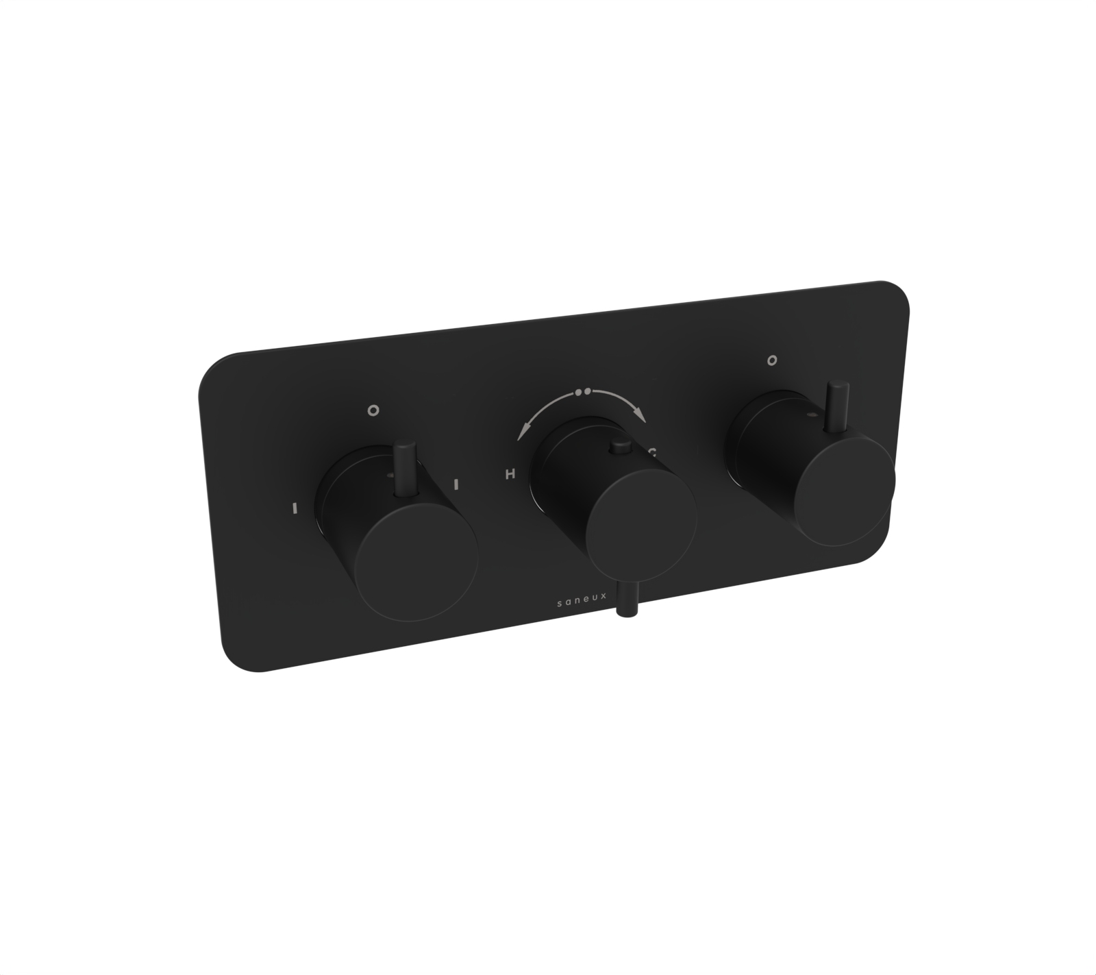 Cos 3 Way Thermostatic Shower Valve Kit In Landscape - Matte Black